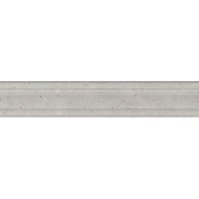 Плитка BLF010R Бордюр Риккарди серый светлый матовый структура обрезной 40x7,3