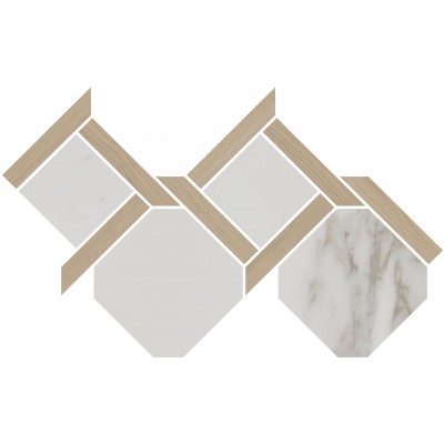 Керамогранит ID169 Декор Монте Тиберио наборный лаппатированный 48x29,5x0,9