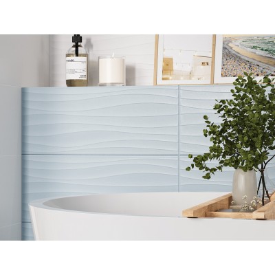 Плитка Monocolor sugar blue голубой 01 25x60