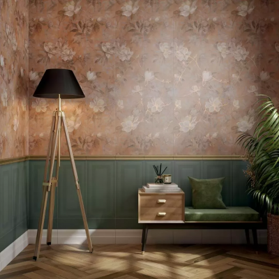 Плитка 11225R Магнолия панель зеленый матовый обрезной 30х60