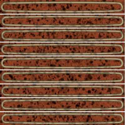 Плитка KMD2SOB007BN Декор чипсет Далия оранжевый глянцевый 20x20x0,95