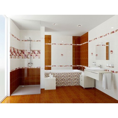 Плитка Бордюр Peony 4х25