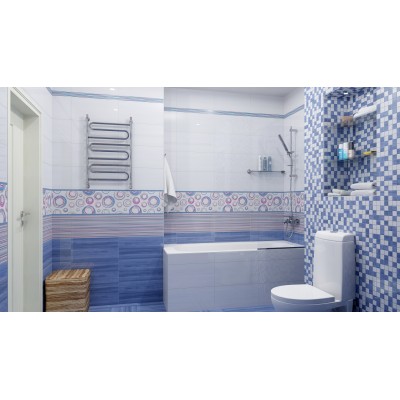 Плитка Декор Энигма золото бежевый полоски 25х50