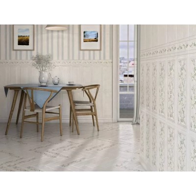 Плитка BLB028 Кантри Шик Багет белый 5х20