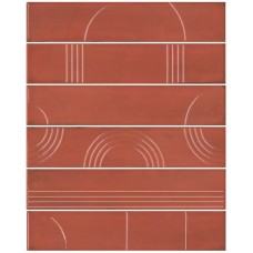 Плитка KMP3STA005RN6X Панно Мажорель красный глянцевый (из 6 частей 6х28,5) 36x28,5x1
