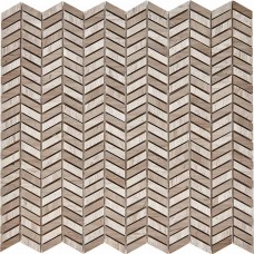 Мозаика PIX288 Shevron White Wooden, Athens Grey из мрамора полированная 27x10 298х307x8