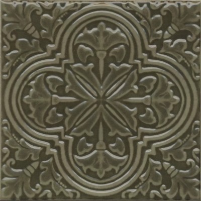 Плитка KMD3STA002BN Декор Фес зелёный глянцевый 15x15x0,77