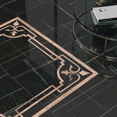 Плитка 14026R Греппи черный обрезной 40*120