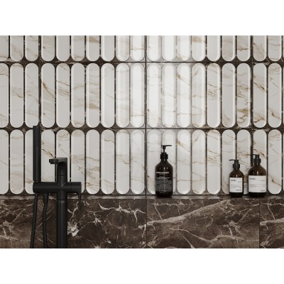 Плитка 010100001554 Капелла белый верх 01 25x40