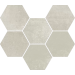 Мозаика 620110000172 Экспо Уайт Мозаика Гексагон 25x29