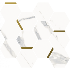 Мозаика 620110000220 Stellaris Statuario White Mosaico Chic Nat 28.3x32.8