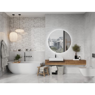 Плитка 010100001546 Moonrise white 02 25x60