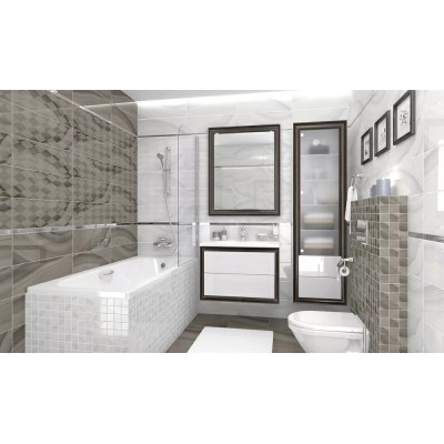 Мозаика MM60085 Agat Декор мозаичный серый 20х60