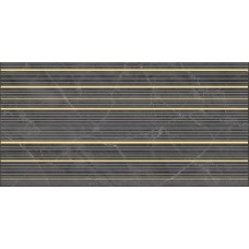 Плитка Декор Olimpus Race чёрный 25х50