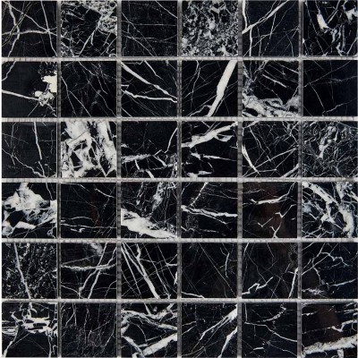 Мозаика PIX252 Black majesty из мрамора полированная 48x48 305х305x6