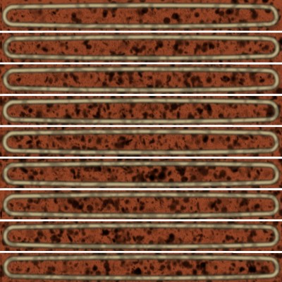 Плитка KMD2SOB007BN Декор чипсет Далия оранжевый глянцевый 20x20x0,95