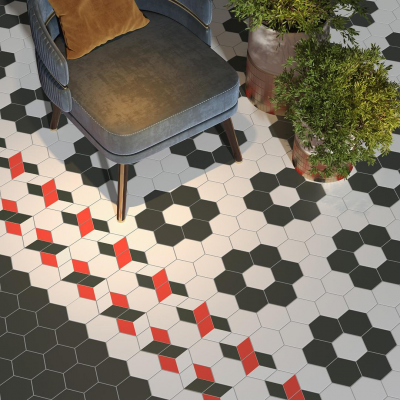 Керамогранит SG1008N Кальсада черный натуральный (37х31 из 9 частей) 10,4х12