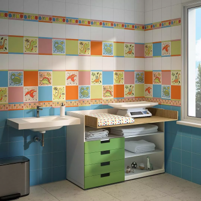 Плитка OP/A228/5009 Декор Динозаврики 3 матовый 20x20