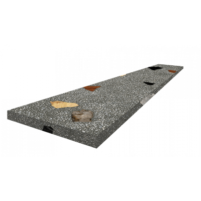 Ступени 620070002374 Palladio Black Scalino Ang.Sx 33x120