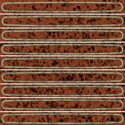 Плитка KMD2SOB007BN Декор чипсет Далия оранжевый глянцевый 20x20x0,95