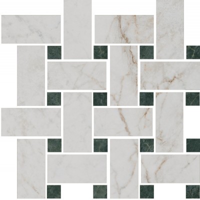 Мозаика T038/SG6540 Серенада мозаичный белый лаппатированный 32x32