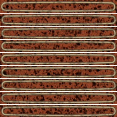 Плитка KMD2SOB007BN Декор чипсет Далия оранжевый глянцевый 20x20x0,95