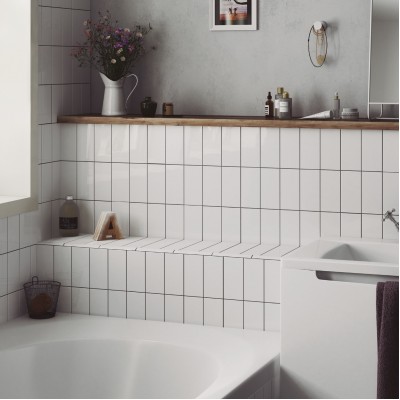 Плитка 21015 Skirting Blanco Brillo 15х15