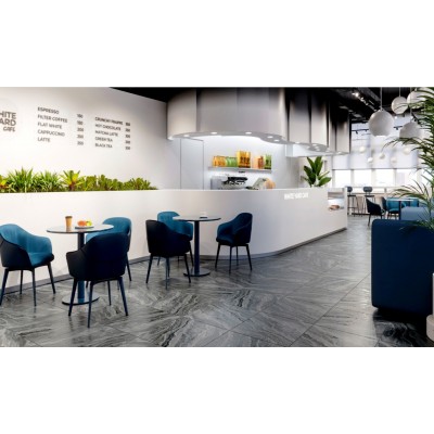 Керамогранит Е-5021/МR Rock тёмно-серый ректификат 600x600x9