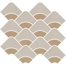 Мозаика KMD2HID009BR Декор Таделакт наборный серый светлый, жёлтый матовый обрезной 30x28x0,9