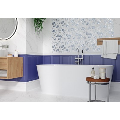 Плитка Scarlett white декор 25х60