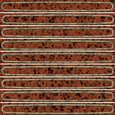 Плитка KMD2SOB007BN Декор чипсет Далия оранжевый глянцевый 20x20x0,95