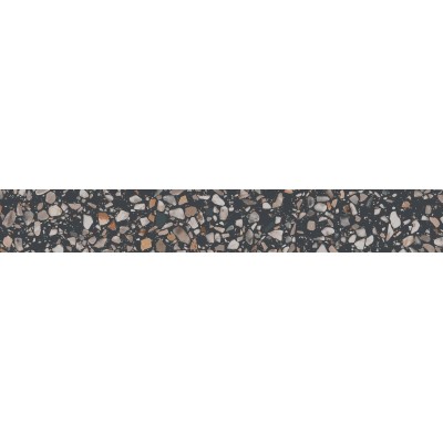 Керамогранит KM6060G0021RBT6 Плинтус Бричиола чёрный матовый обрезной 60x9,5x0,9