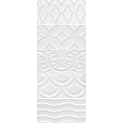 Плитка 16017 Авеллино белый структура mix 7.4*15