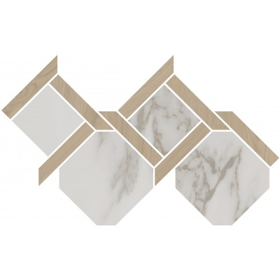 Керамогранит ID169 Декор Монте Тиберио наборный лаппатированный 48x29,5x0,9