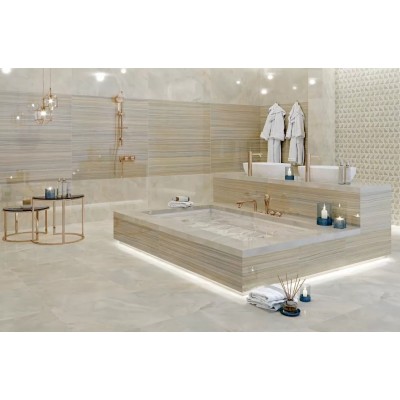 Керамогранит K948274LPR01VTE0 Serpeggiante Вставка белый 7.5х7.5