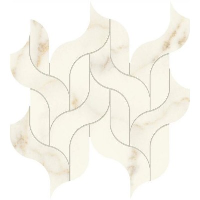 Мозаика AF8R Marvel Calacatta Apuano Mosaico Waterfall Lappato 30,5x27,7