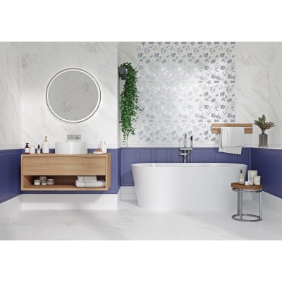 Плитка Scarlett white декор 25х60