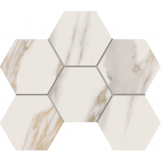 Мозаика Мозаика RM01 Miramare White Hexagon неполированный 25x28,5