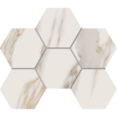 Мозаика Мозаика RM01 Miramare White Hexagon неполированный 25x28,5