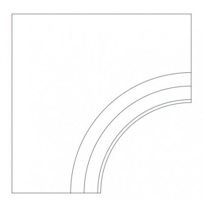 Керамогранит 620090000808 Drift Grey Bordo Curvilineo Svasato R 30 60x60