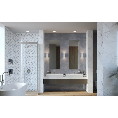 Керамогранит 16881 Flow белый ректификат 44,8x89,8