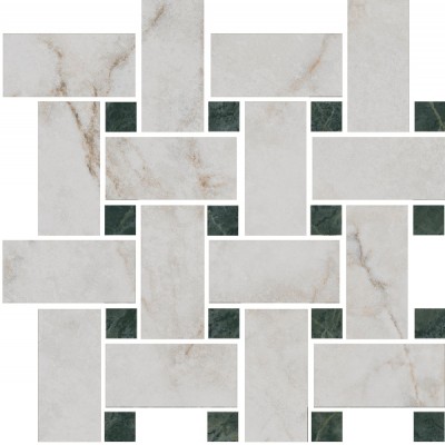 Мозаика T038/SG6540 Серенада мозаичный белый лаппатированный 32x32