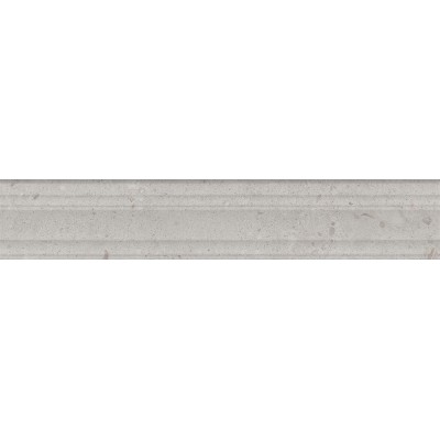Плитка BLF010R Бордюр Риккарди серый светлый матовый структура обрезной 40x7,3