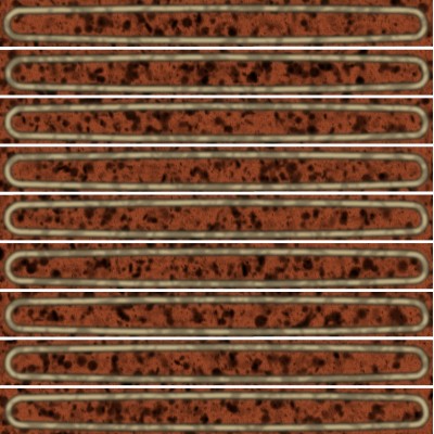 Плитка KMD2SOB007BN Декор чипсет Далия оранжевый глянцевый 20x20x0,95