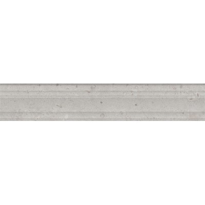 Плитка BLF010R Бордюр Риккарди серый светлый матовый структура обрезной 40x7,3
