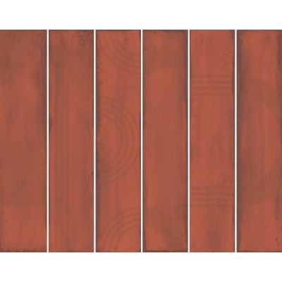 Плитка KMP3STA005RN6X Панно Мажорель красный глянцевый (из 6 частей 6х28,5) 36x28,5x1