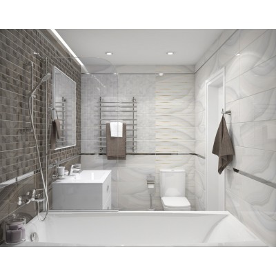 Мозаика MM60085 Agat Декор мозаичный серый 20х60