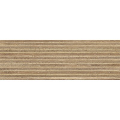 Плитка A16488 Japandi коричневый рельеф 25x75