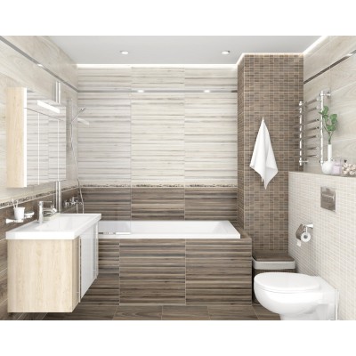 Мозаика MM60070 Zen Декор мозаичный белый 20х60