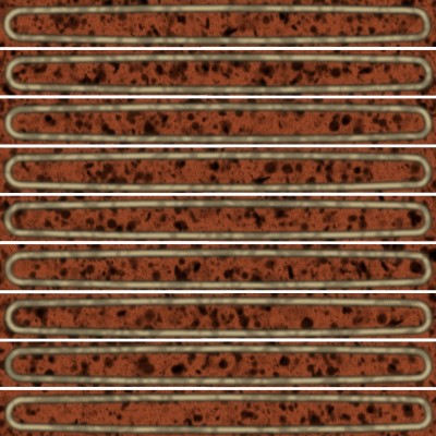 Плитка KMD2SOB007BN Декор чипсет Далия оранжевый глянцевый 20x20x0,95